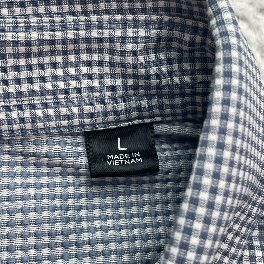 Travis‎ Mathew Polo Shirt Mens Size Large Casual Short Sleeve Checkered - Picture 4 of 8